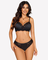 FLace Underwire Bra and Pany Set